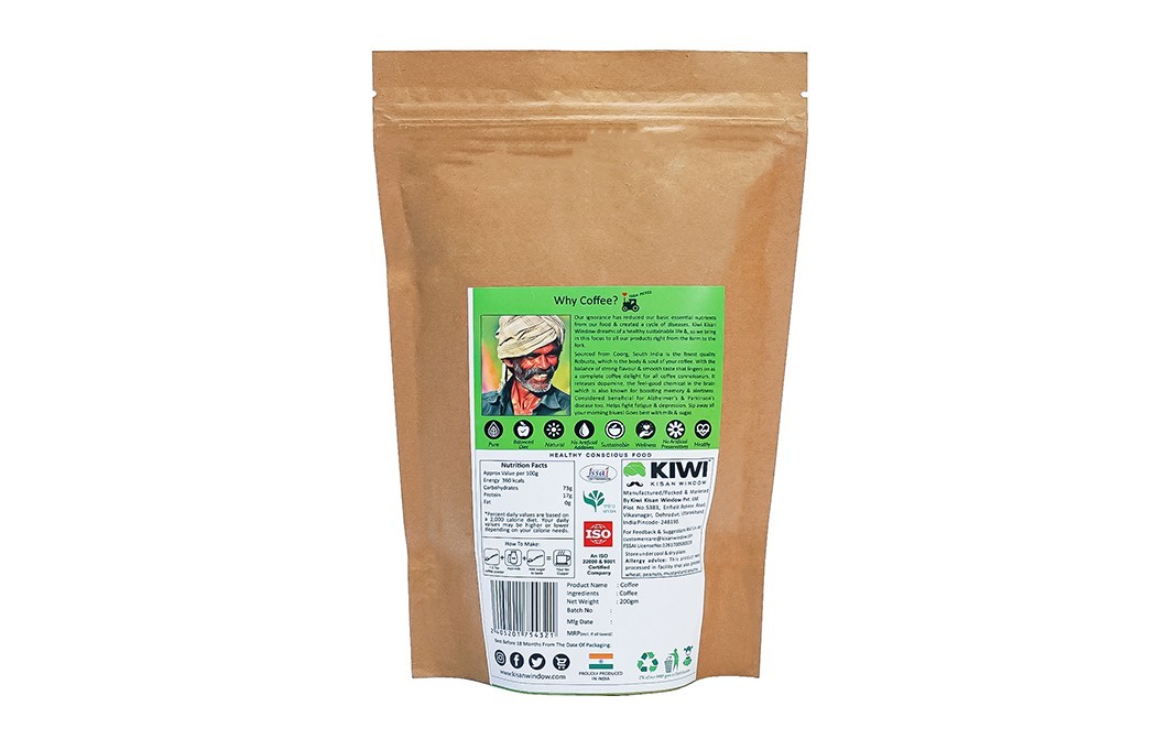 Kiwi Kisan Window Coffee    Pack  200 grams
